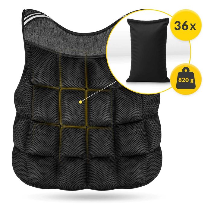 Kamizelka obciążeniowa do ćwiczeń 30 kg Kamizelka