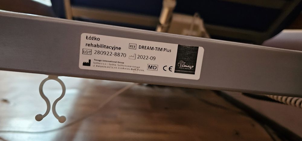Łóżko rehabilitacyjne timago dream-tim plus metalowa konstrukcja pilot