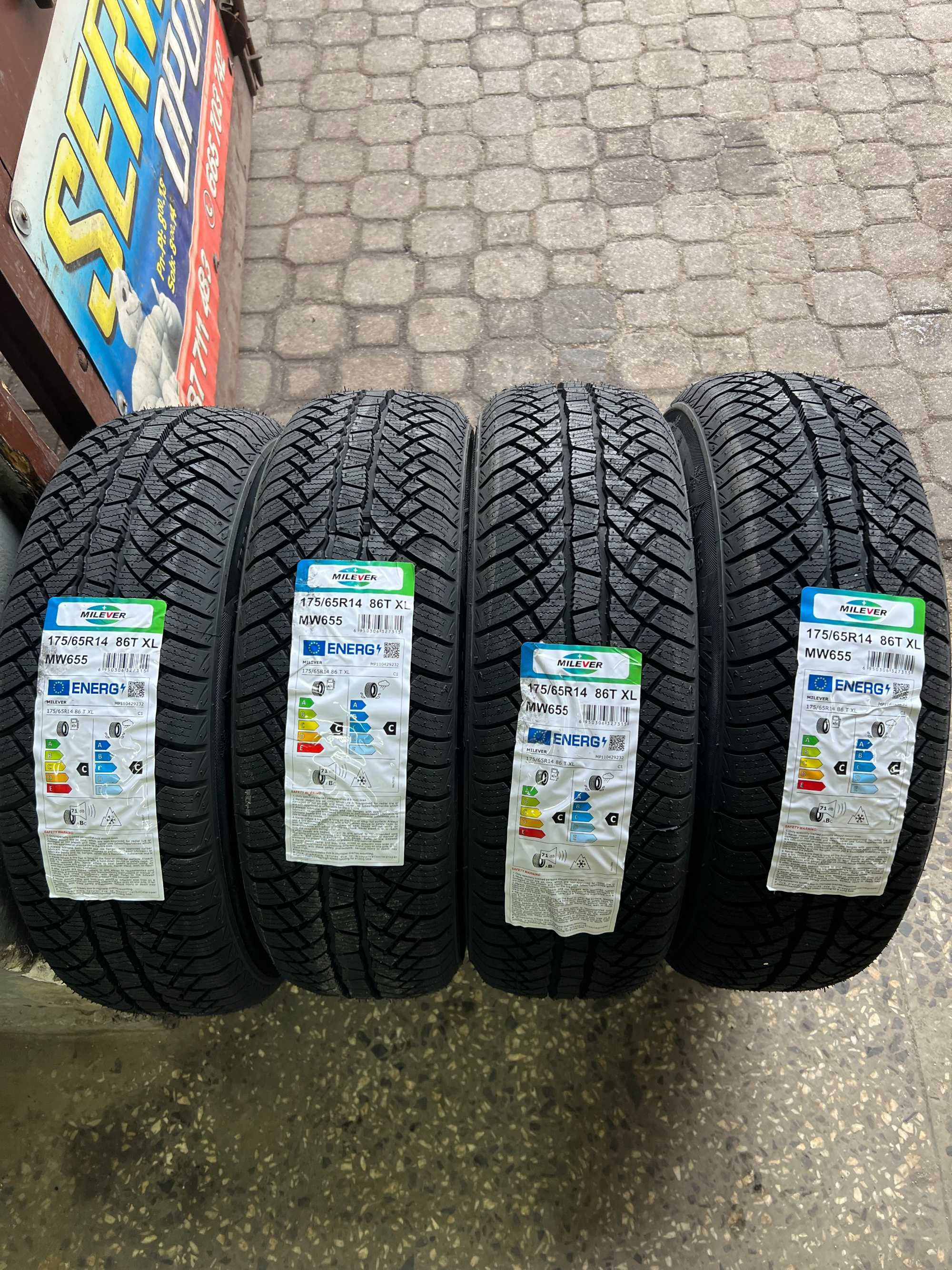 175/65r14 milever nowe opony zimowe 2023r montaż w cenie !