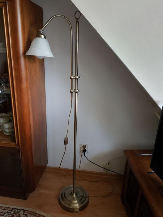 Lampa stojąca , mosiężna