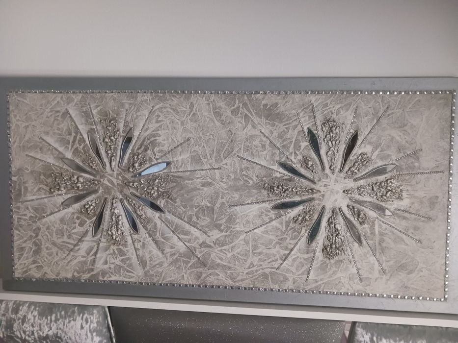 Quadro Decorativo Elegante com Textura e Brilho