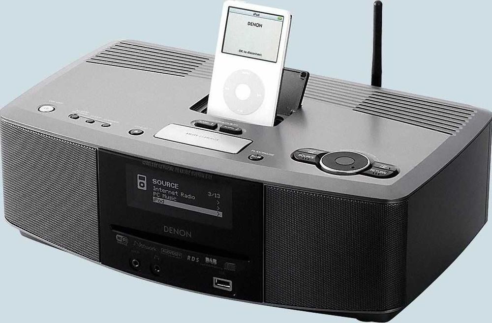 Amplituner z CD radio internetowe Denon S 52 z oryginalnym pilotem