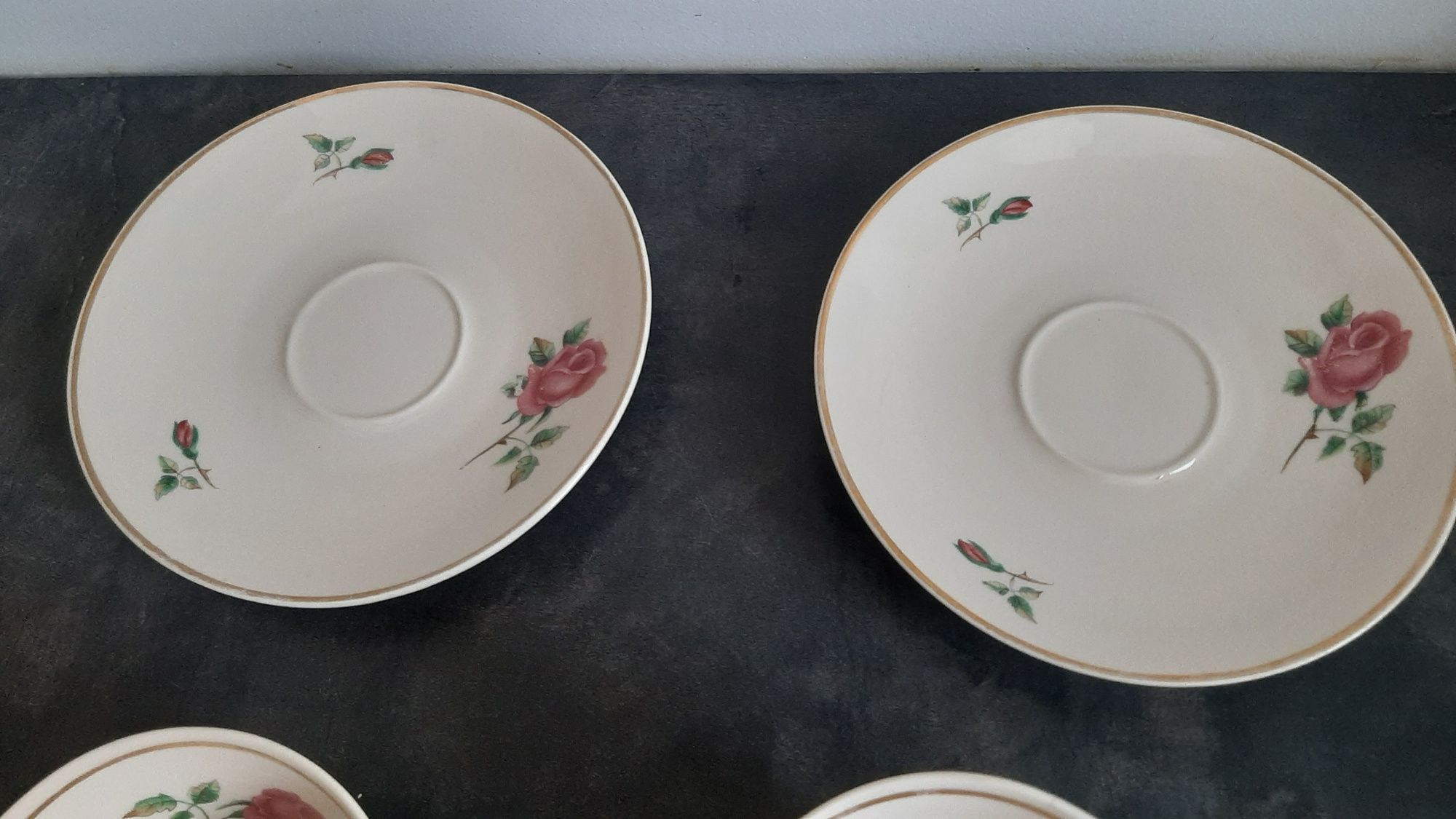 2 filiżanki z talerzykami porcelana Chodzież