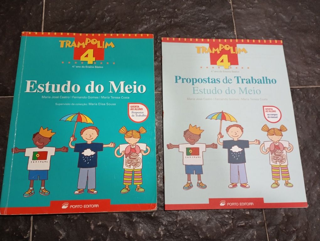 Livros escolares de estudo do meio
