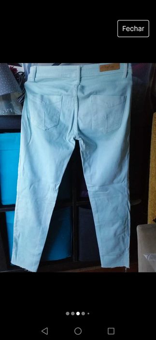 Calças de ganga elástica Zara