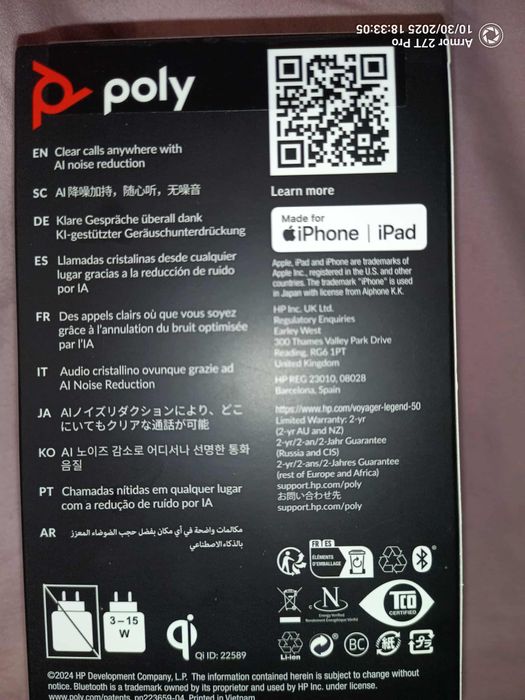 Poly Voyager Legend 50-M UC 5.4, bezprzewodowy zestaw słuchawkowy