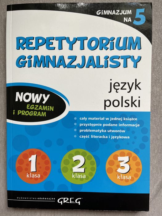 Sprzedam repetytorium gimnazjalisty z języka polskiego