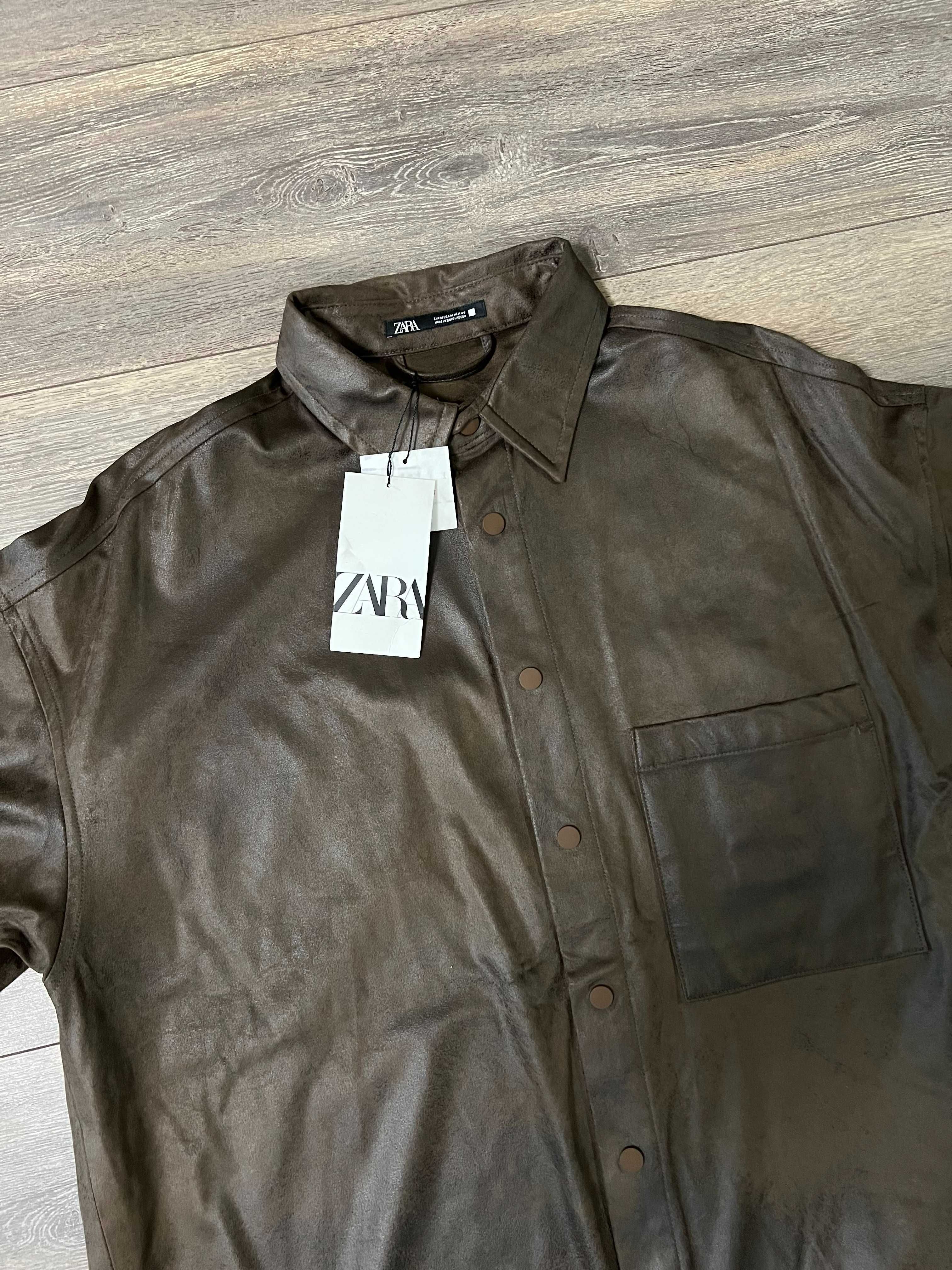 Сорочка зі штучної замші Zara (р. L-XL)