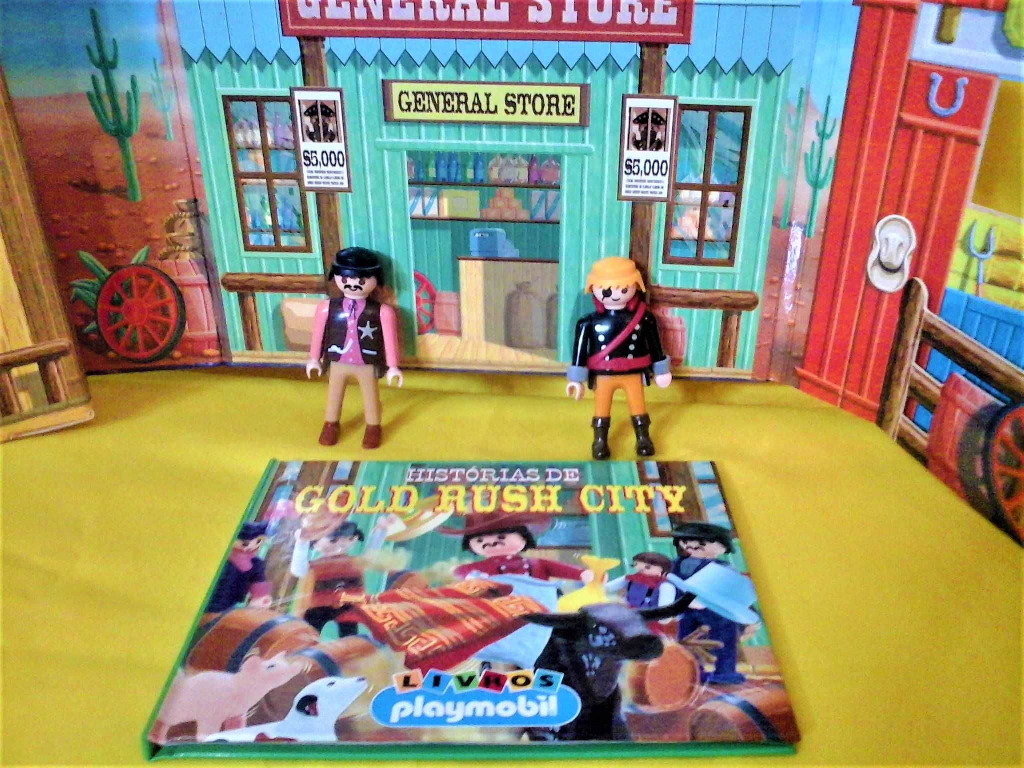 Livros Playmobil, 1 cidade 3 Dimensões, 1 Livro d Histórias, 5 Figuras