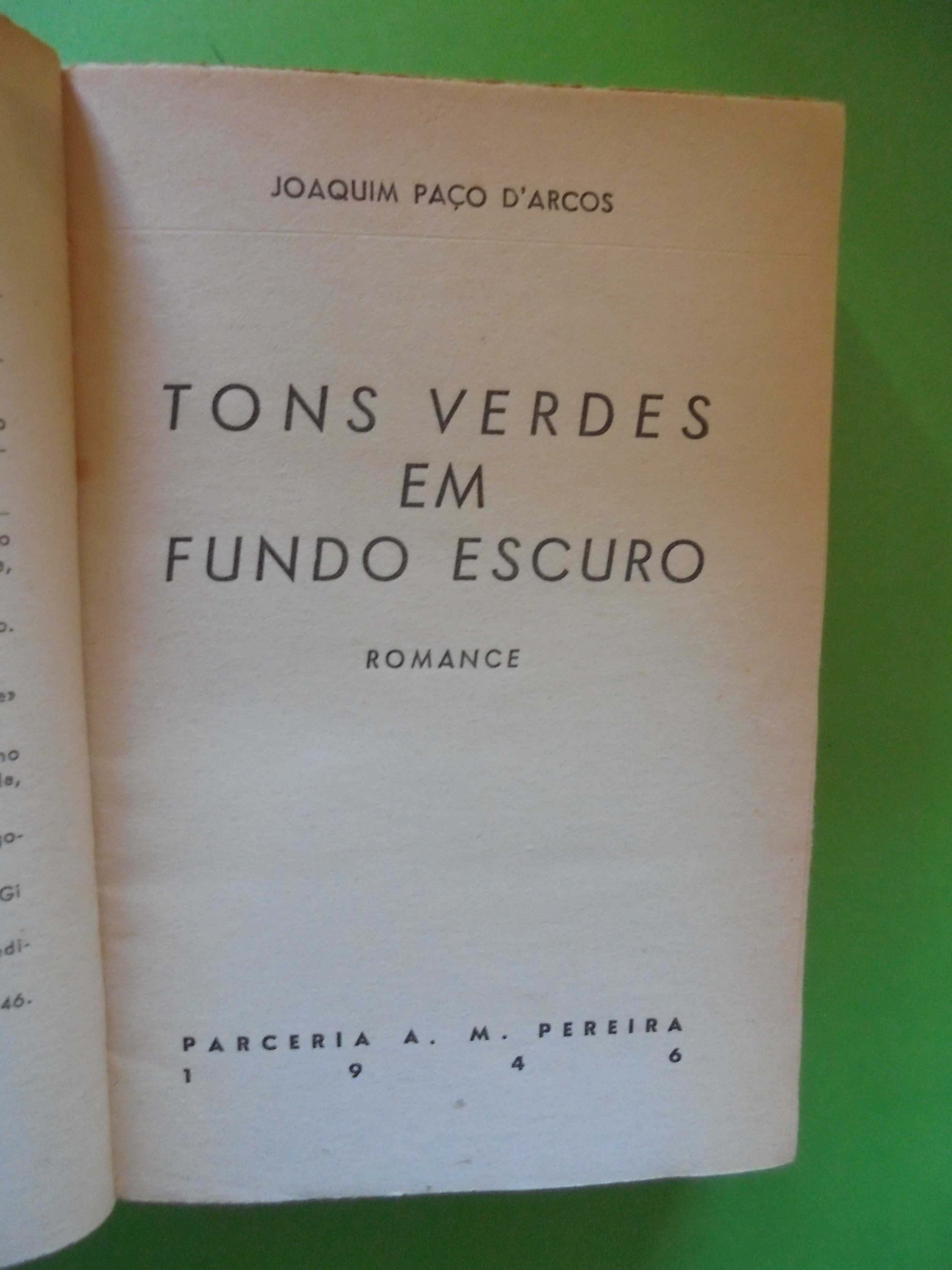 Arcos (Joaquim Paço de);Tons Verdes em Fundo Escuro