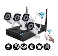 Sistema 4 Câmaras 3MP Ultra HD • Vídeo Vigilância WIFI •  1080P • IP67