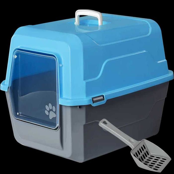 DUŻA Kuweta zamknięta dla kota na żwirek z filtrem + Łopatka GRATIS