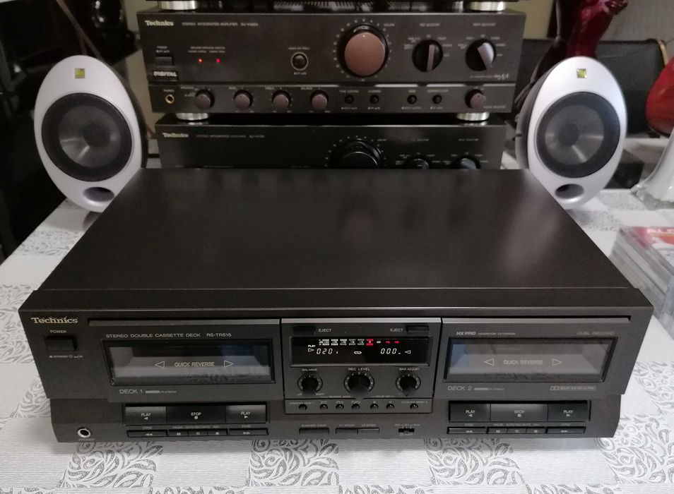 Deck Duplo de Cassetes Technics RS-TR515 Dual Record HX PRO
