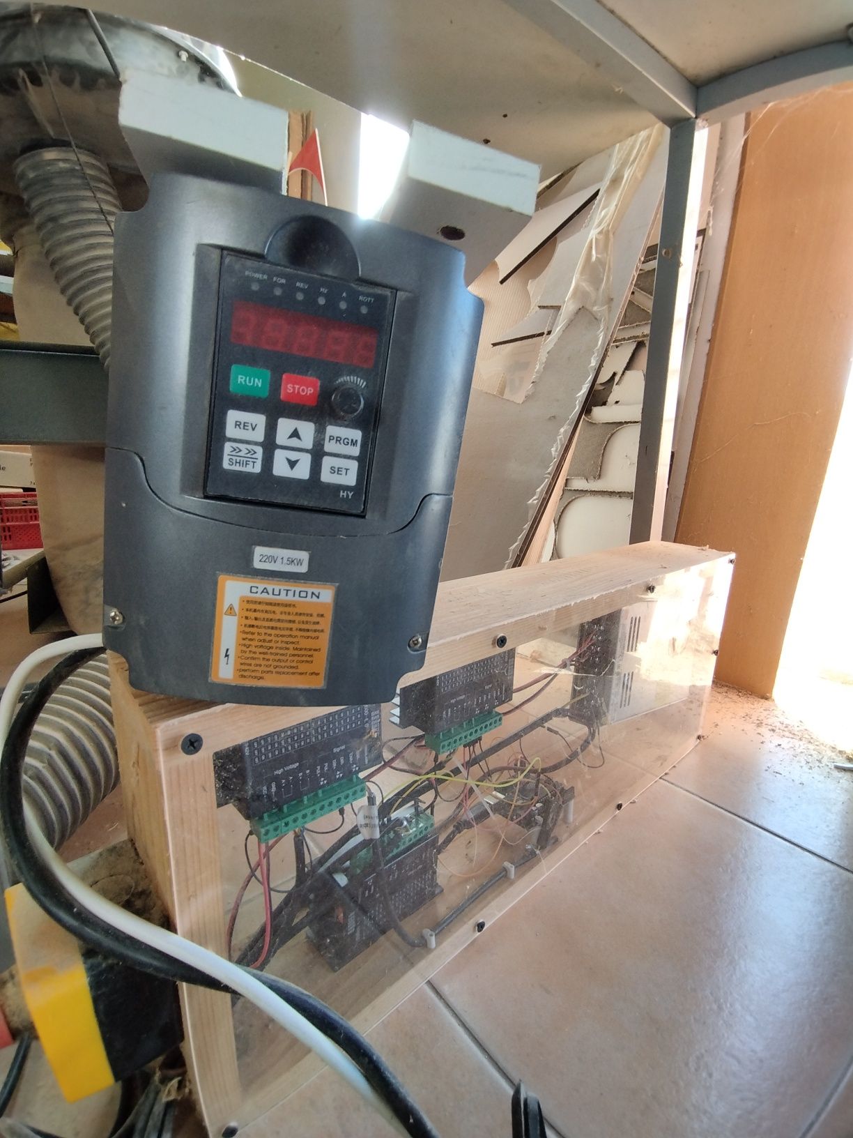 Cnc fresadora com Spin 500*500mm
