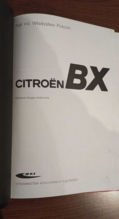 Instrukcja Citroën BX W. Potocki