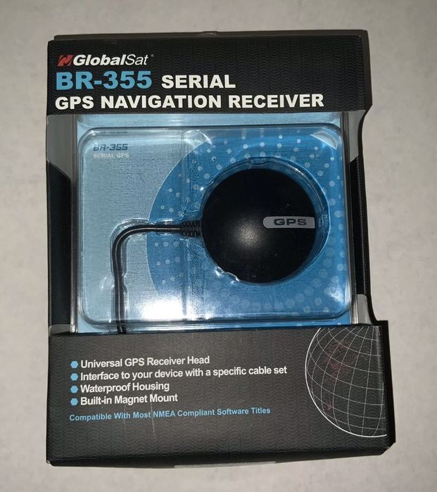 Odbiornik GPS Globalsat BR-355 SirfStar IV ze złączem żeńskim PS