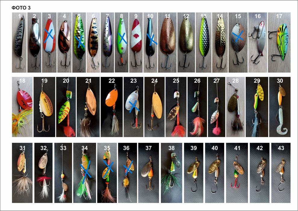 Воблеры от UL до 130-х, колебалки, вертушки