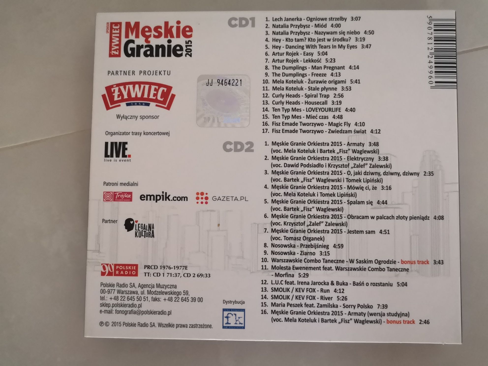 Płyta x2 CD Męskie Granie 2015