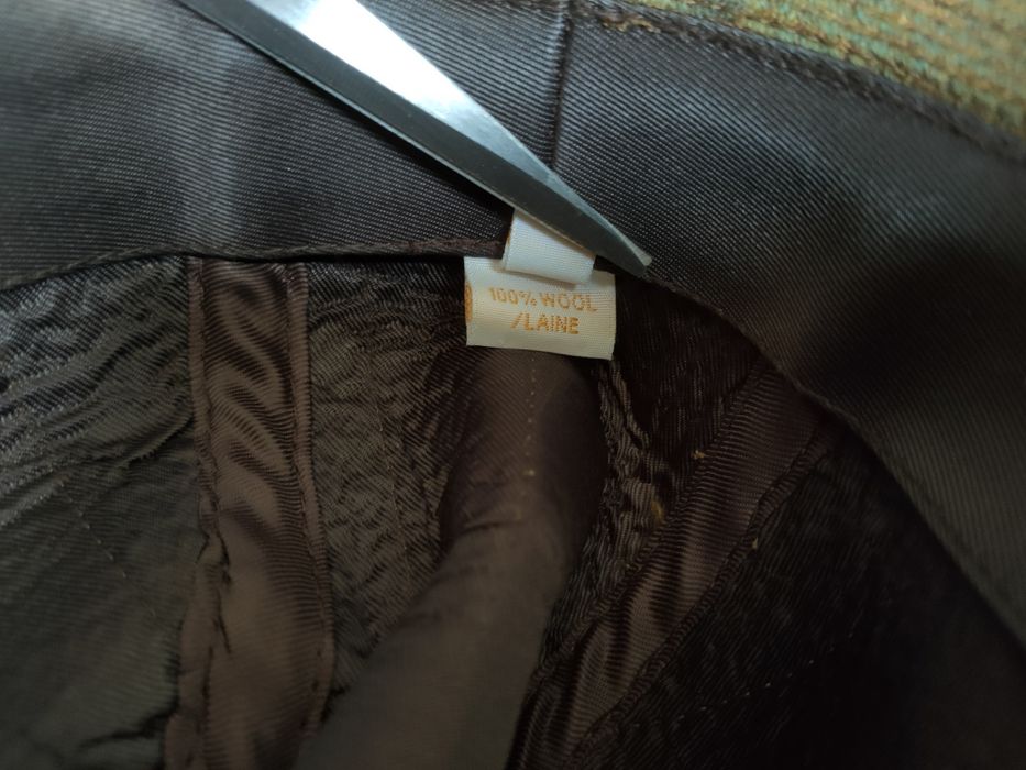 Kapelusz myśliwski wełniany w kratkę męski r. M