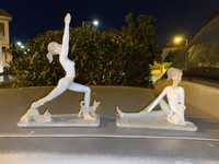 Estatuetas decorativas - yoga e gatos
