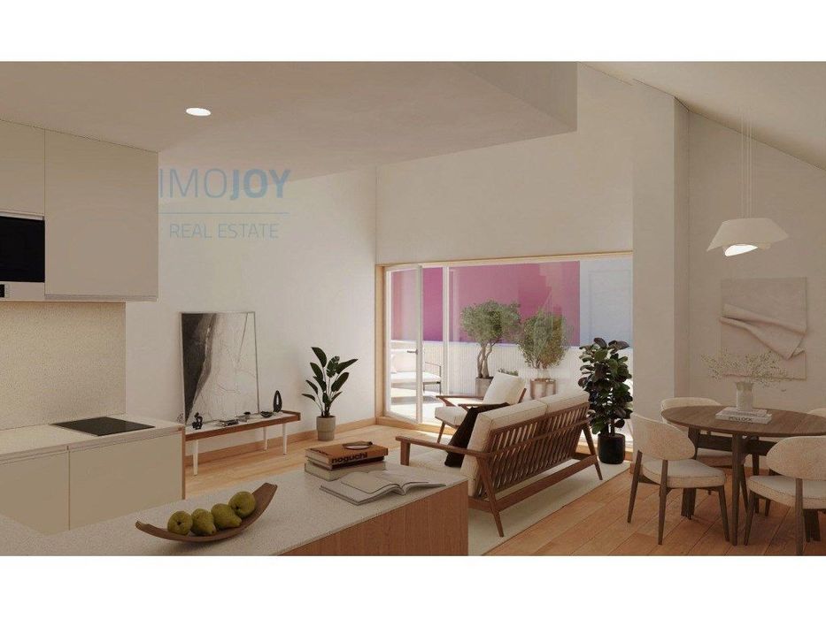 Apartamento T1 em Construção com Vista Rio em Vila Nova de Gaia