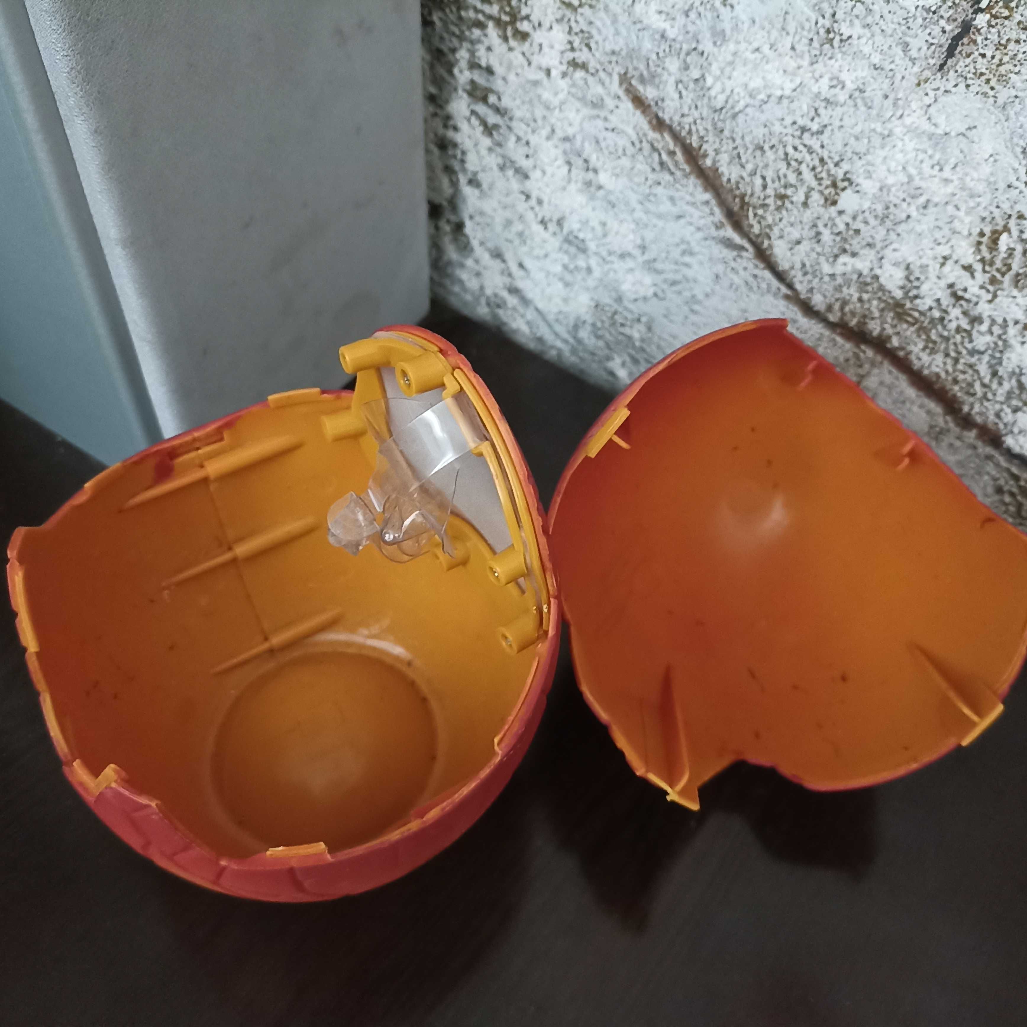 Яйце коробка для динозавра 20 см синій оранжевий