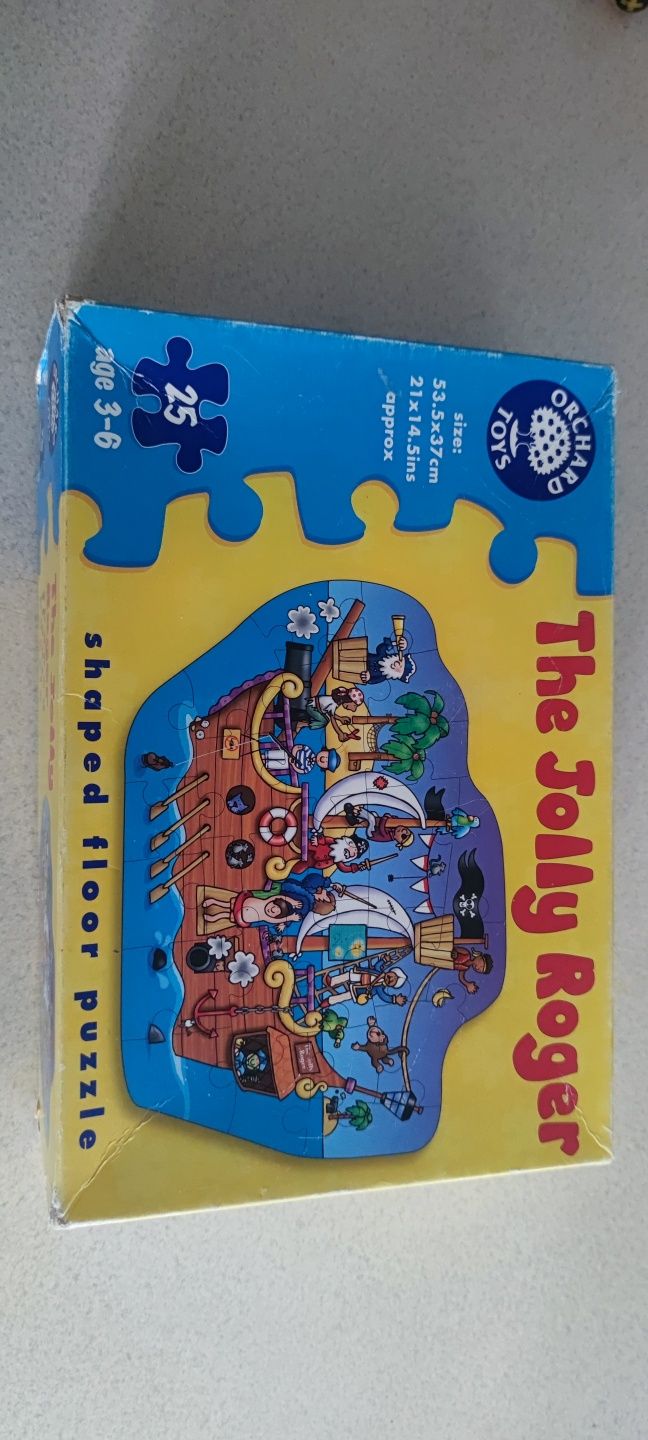 Zestaw puzzli Auta, Bob Budowniczy, statek piracki.