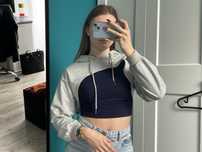 Bluza szara z kapturem