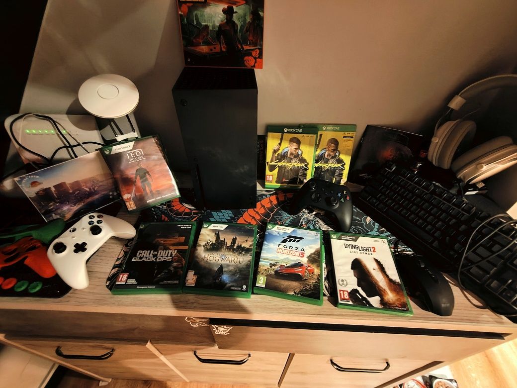 Xbox Series X Zestaw Konsola Gry Pady Klawa Mysz Słuchawki