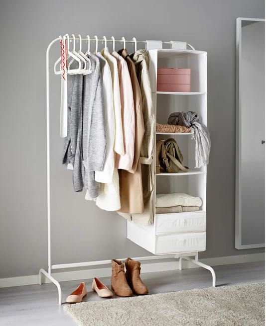 MULIG Wieszak na ubrania, biały, 99x152 cm