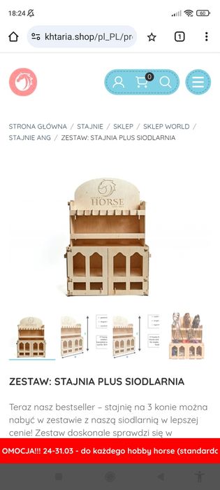 Zestaw stajnia plus siodlarnia dla hobby horse