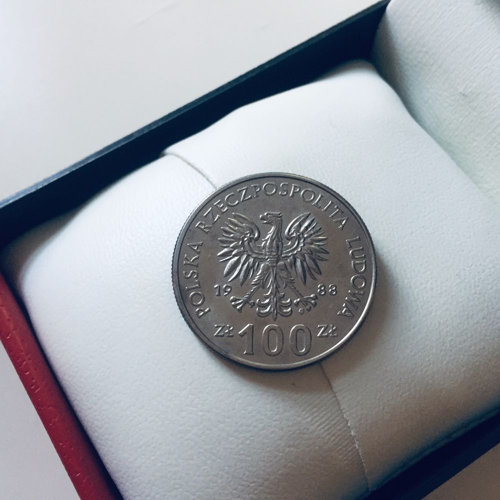moneta okolicznościowa 100 zł  Królowa Jadwiga 1988