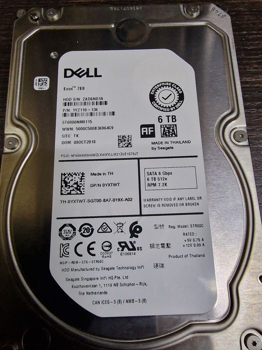 6Тб жёсткий диск супернадёжный 3,5" SATA