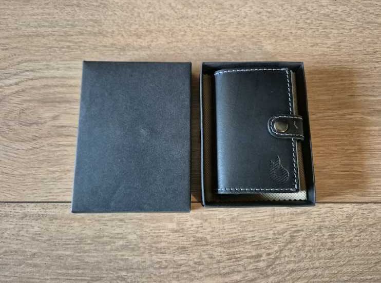 Etui na karty kredytowe i portfel z ochroną RFID - czarny