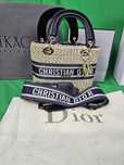 Torba koszyk wiklinowy Christian torebka Dior czarny pasek