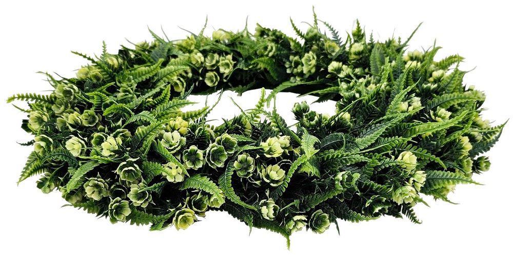 Wianek zielony konwalia paprotka 40cm DS1067
