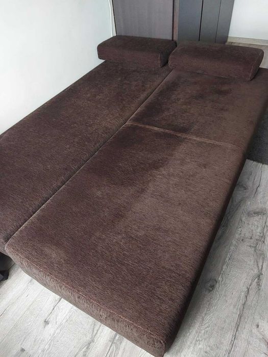 Sprzedam brązową kanapę, rozkładana, funkcja spania