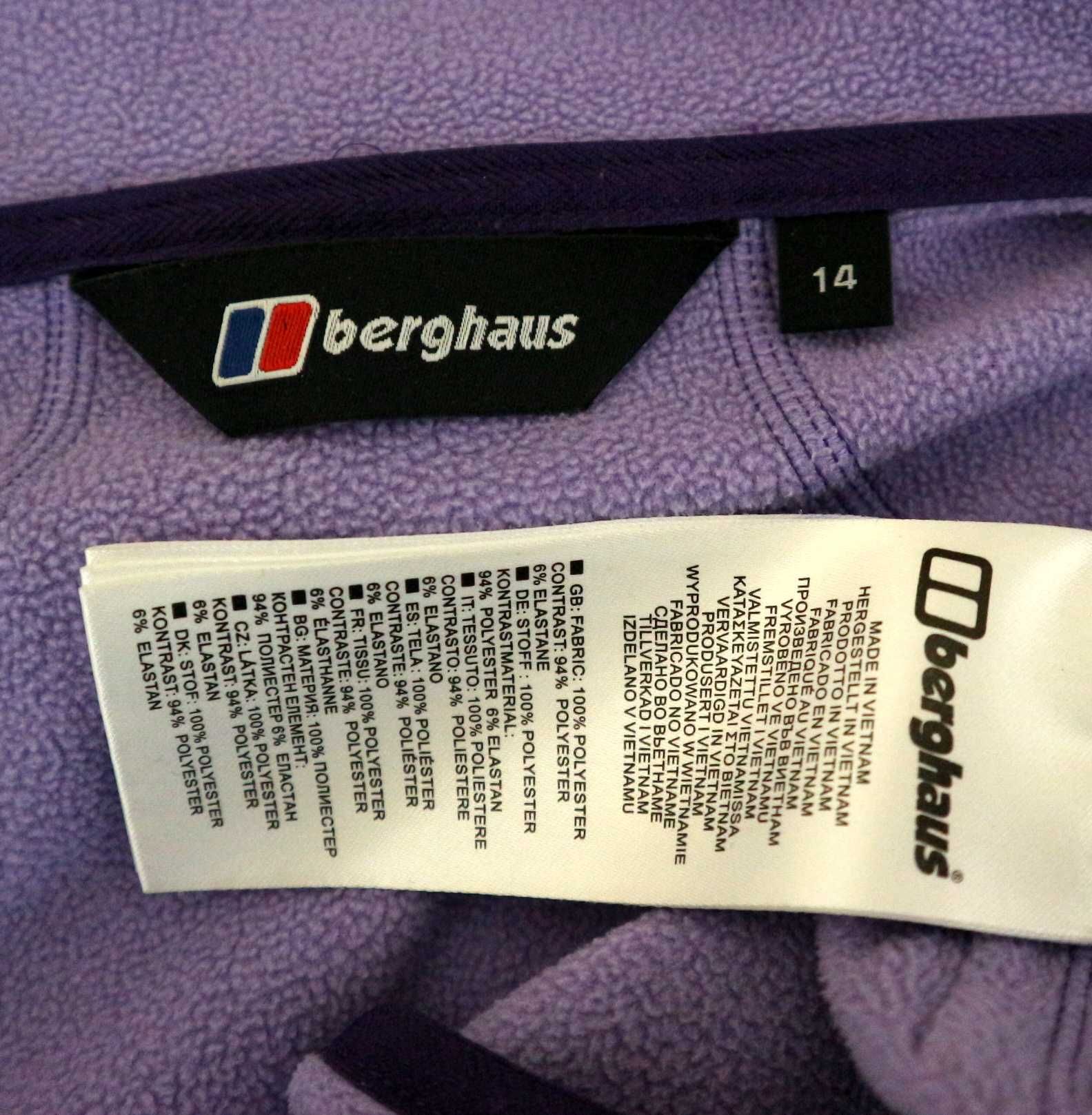 Berghaus outdoorowa hybrydowa kurtka z kapturem z polaru XL