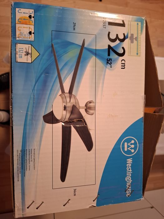 Wentylator sufitowy Westinghouse Bendan 132 cm 25m2 stan bdb warto