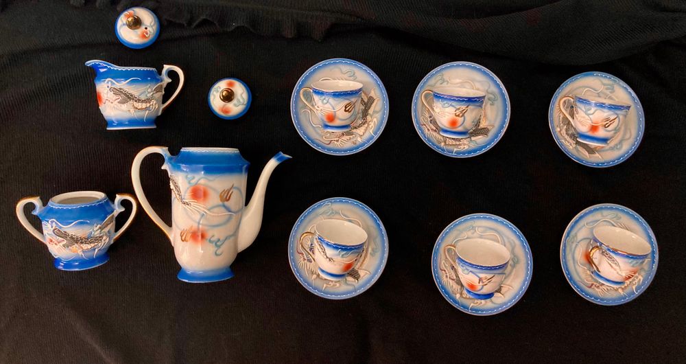 Serviço de café em porcelana japonesa
