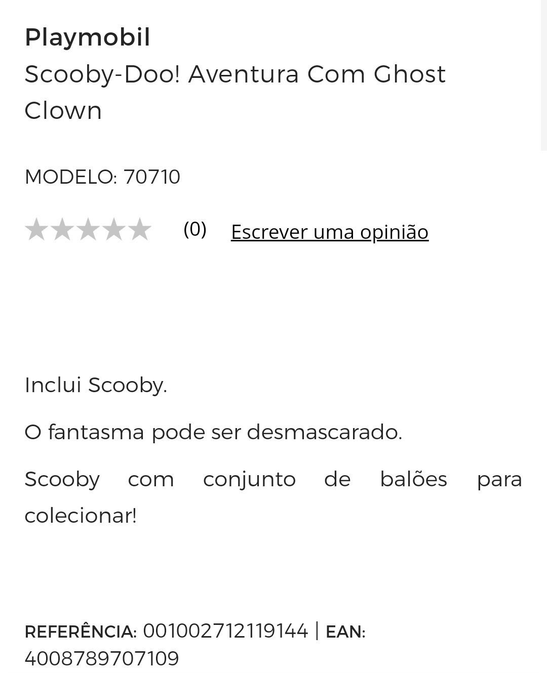 Playmobil - SCOOBY-DOO! Aventura com Ghost Clown 70710