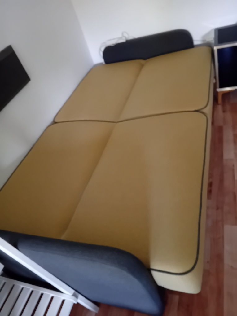 Łóżko wersalka sofa  rozkładana tapicerka materiał