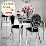 Krzesło do jadalni, glamour, nowoczesne, stalowe, srebrny MEDUSA