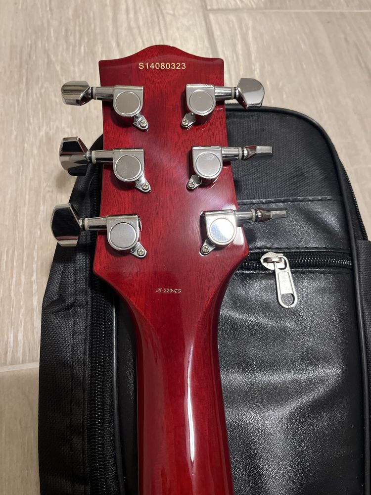 Gitara elektryczna Les Paul Jay Turser JT-220  CS z pokriwcem + struny