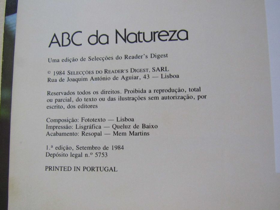Livro O ABC da Natureza