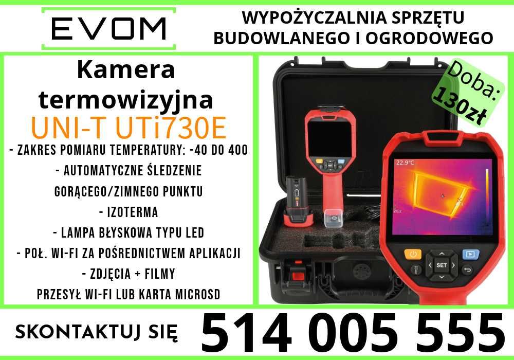 Kamera Termowizyjna UNI-T UTi730e podgląd WIFI Wypożyczalnia Evom