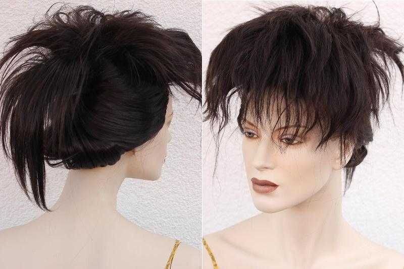 peruka syntetyczna pt-67-01 ciemny brąz kanekalon nowa sylwester