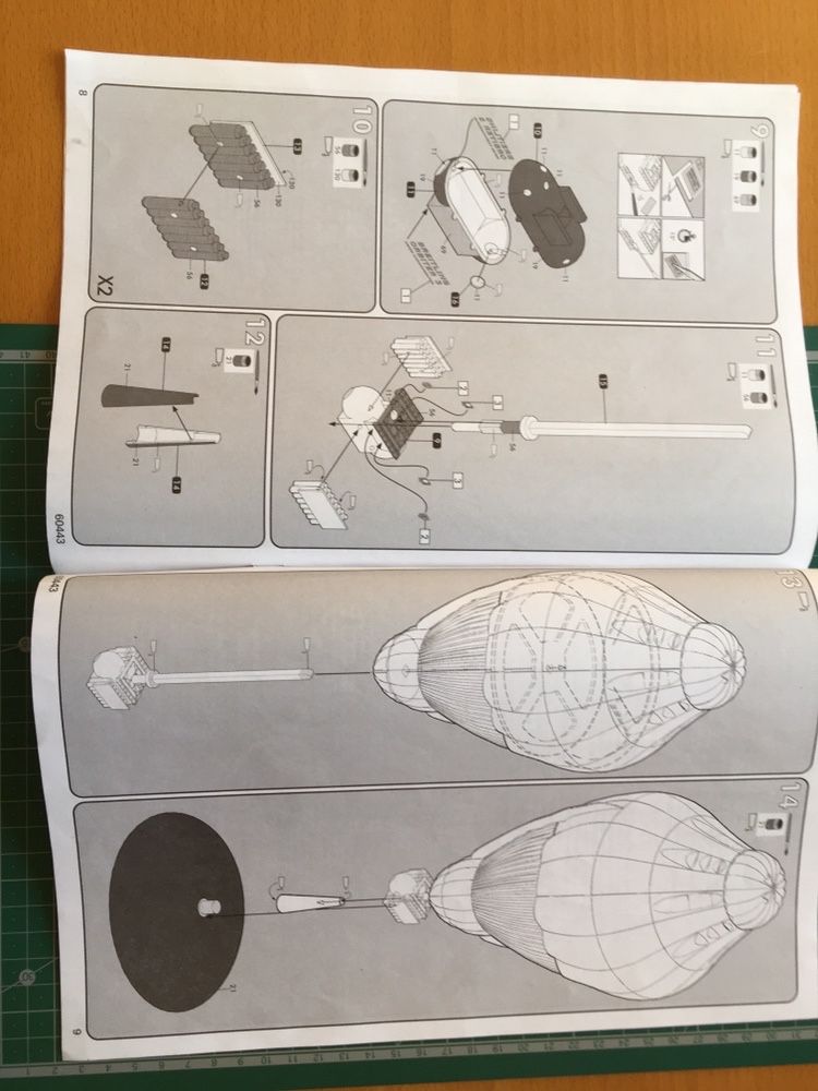 Instruções de montagem kit modelo Breitling Orbiter 3 Heller