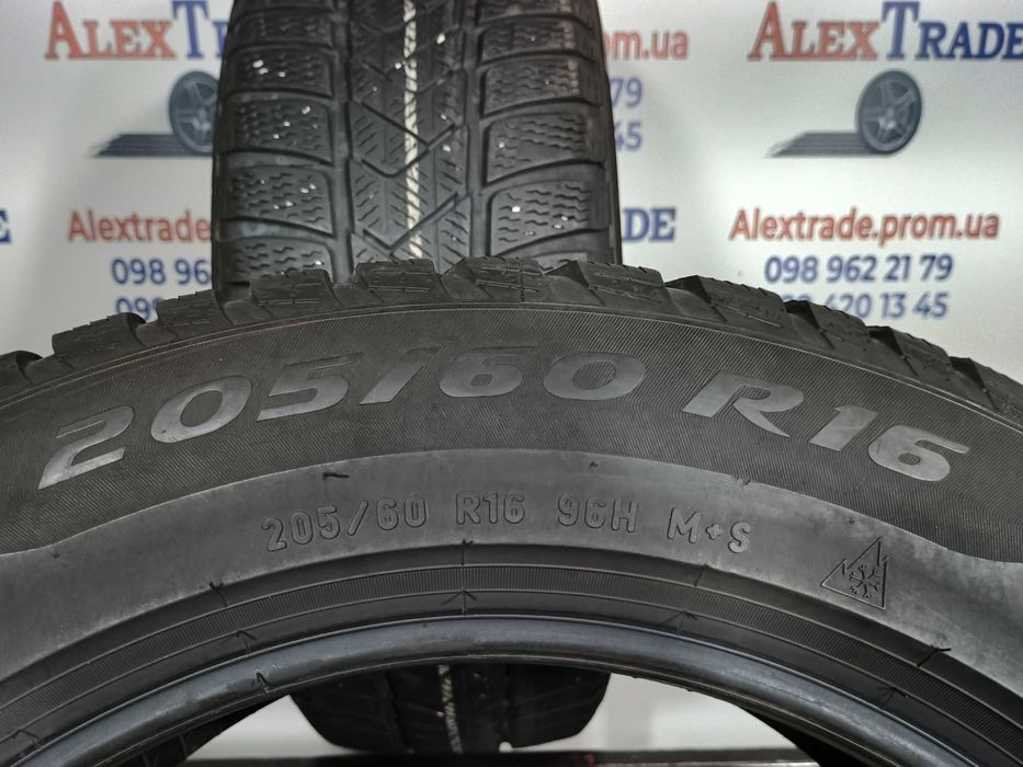2 шт. 205/60 R16 Pirelli Sottozero 3 Winter зимові шини б/у