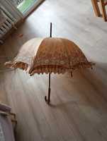 Stara drewniana parasolka PRL